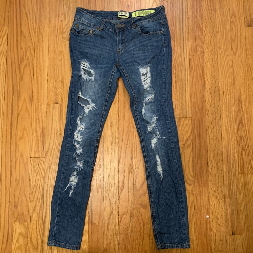 Indigo Rein Distressed Skinny Jeans
